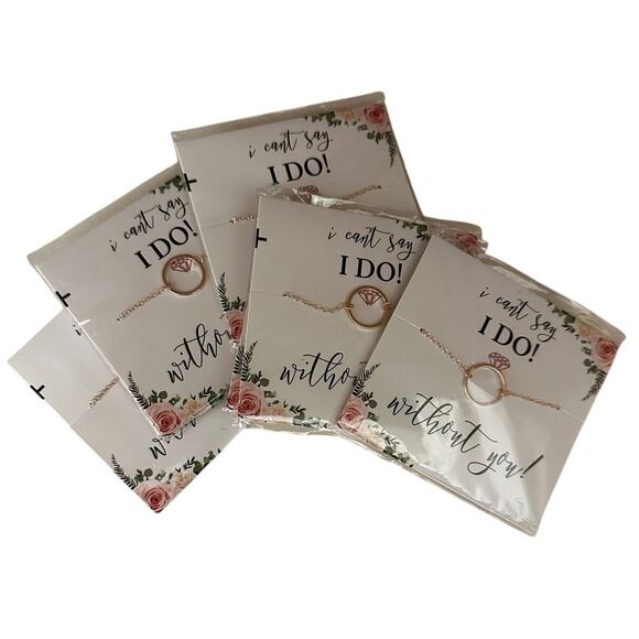 Bridesmaids Invitation Necklaces I Can’t Say I Do Without You - Set of 6 - Picture 2 of 5